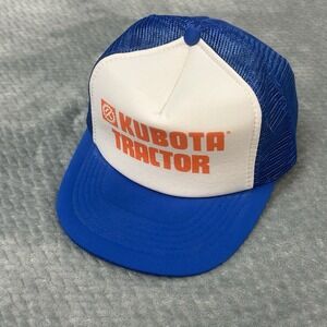 Vintage Kubota Hat Mesh Rope Trucker Cap 80s 90s Retro Farmer Country